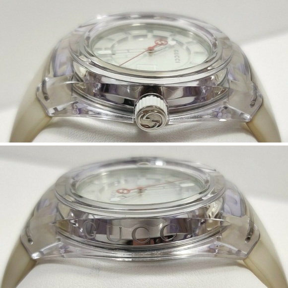 Gucci Sync SWISS Quartz White Dial Rubber Strap Sports Watch - Picture 7 of 12